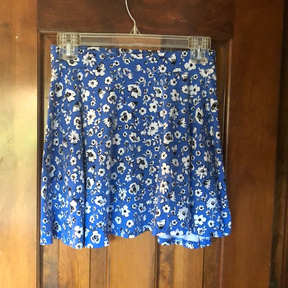 Blue floral skater skirt. Nice condition